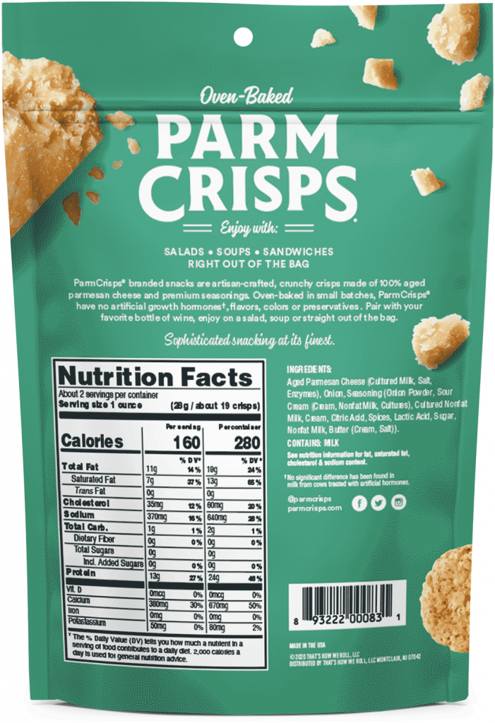 Sour Cream & Onion Pouch - ParmCrisps