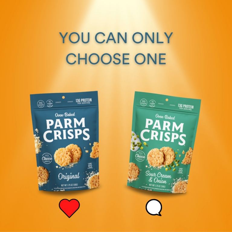 Which one are you throwing in your shopping cart this week?🛒⁣
⁣
#ParmCrisps #UnsinfullyGood #pickone #lowcarbsnack #snack